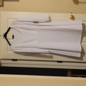 White fit and flare dress